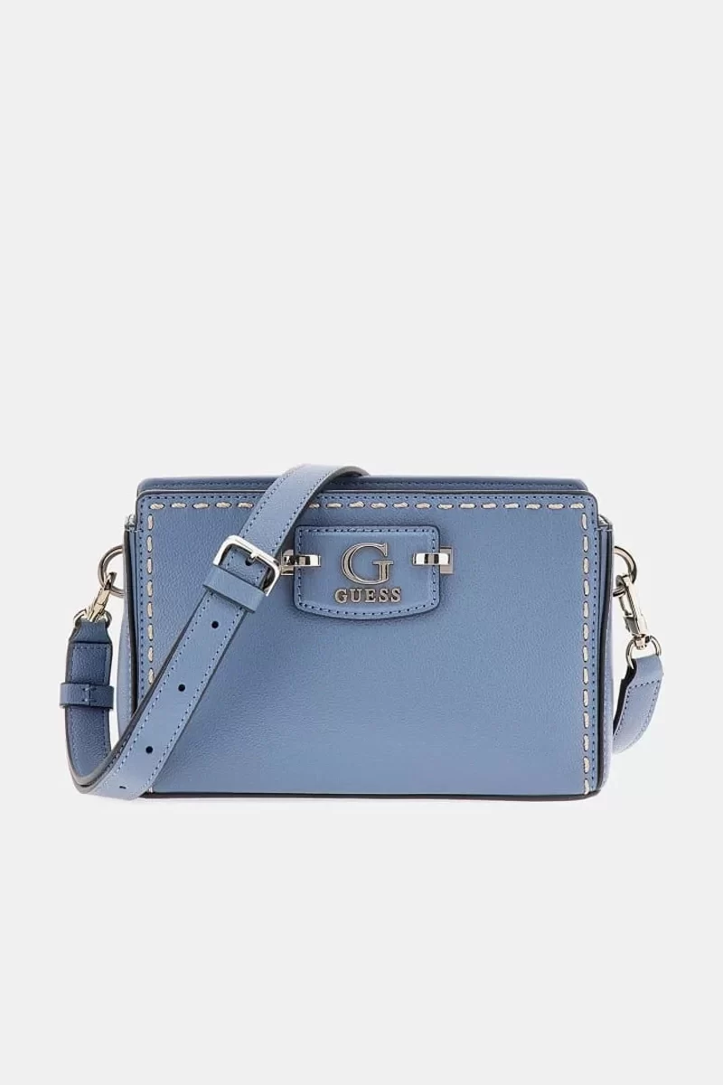 Guess Nastra Mını Crossbody Top Zıp Kadın Antrasit Mini Çanta HWBG9637720-SLA