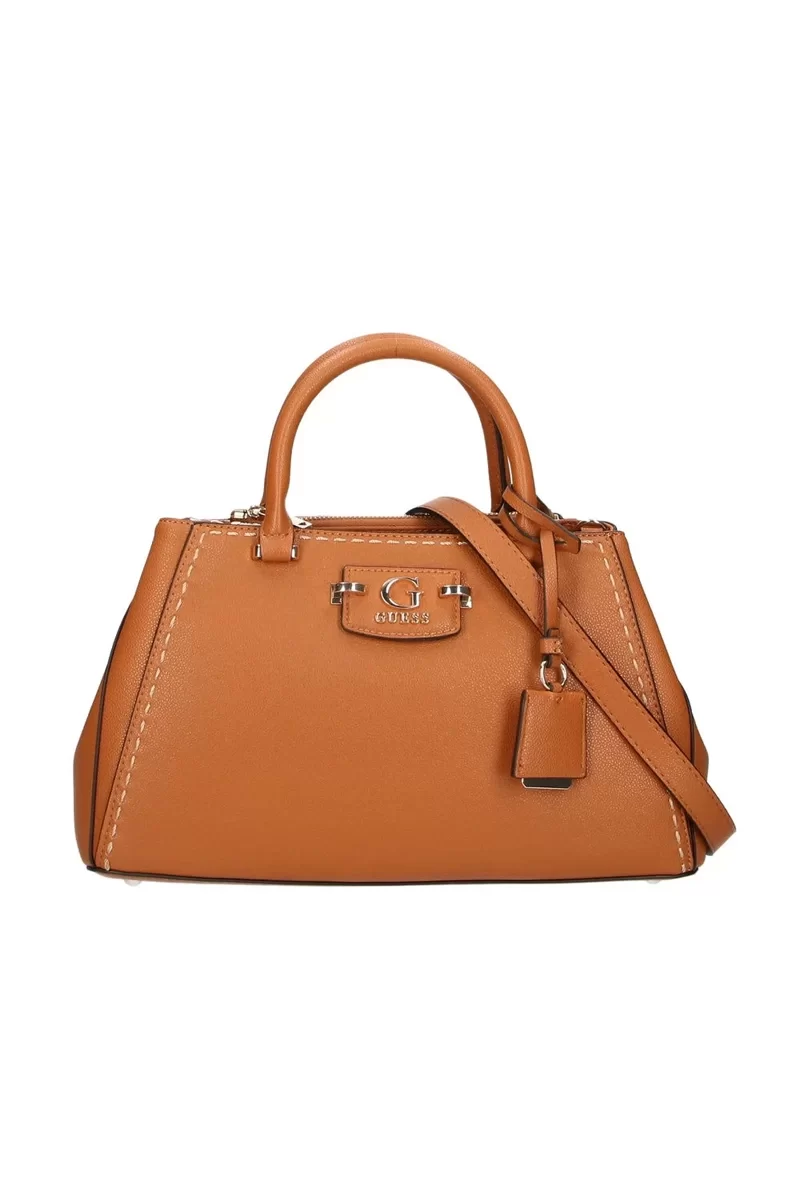 Guess Nastra Socıety Satchel Kadın Kahverengi El Çantası HWBG9637060-CAR