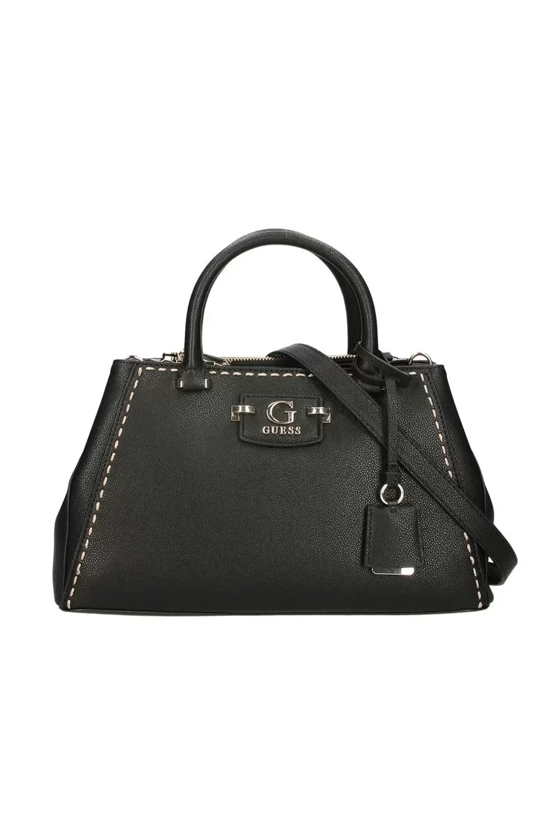 Guess Nastra Socıety Satchel Kadın Siyah El Çantası HWBG9637060-BLA