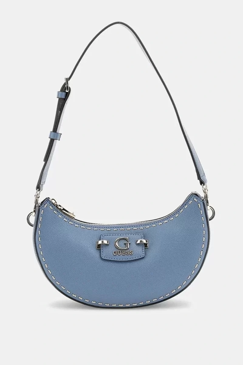 Guess Nastra Top Zıp Shoulder Bag Kadın Antrasit Omuz Çantası HWBG9637170-SLA