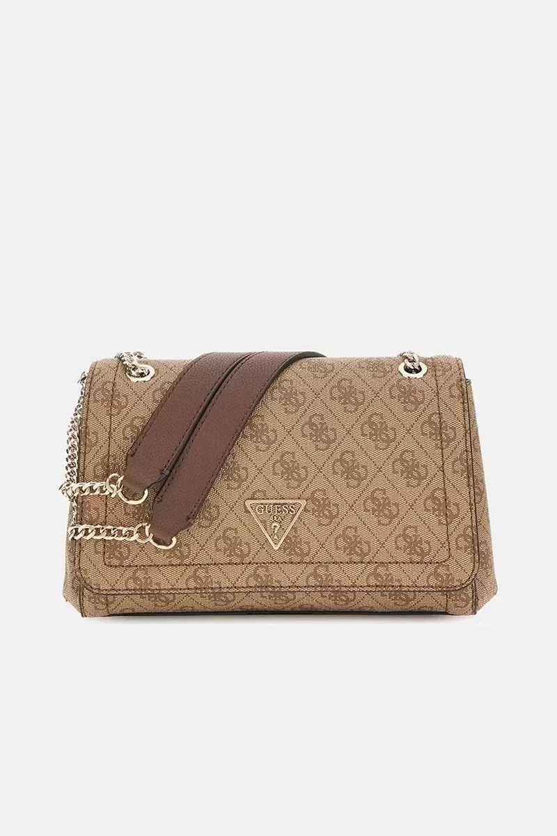 Guess Noelle Convertıble Xbody Flap Kadın Kahverengi Çapraz Çanta HWBG7879210-LGW