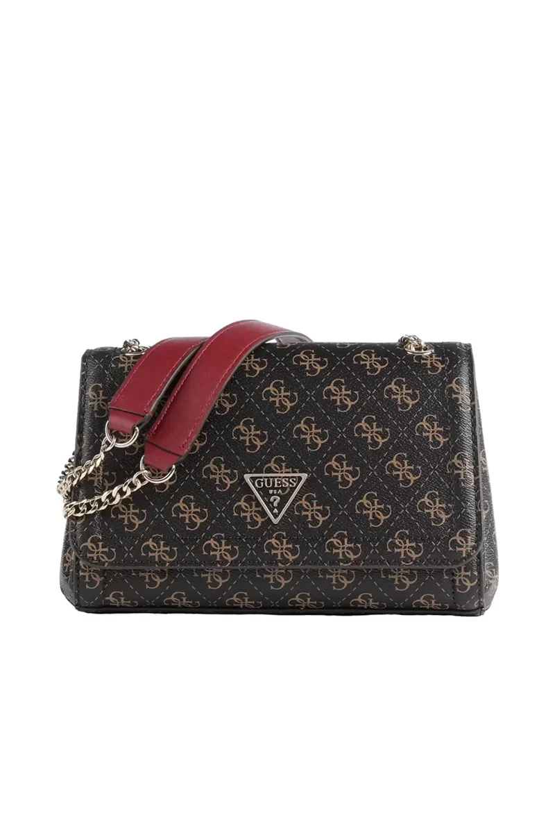 Guess Noelle Convertıble Xbody Flap Kadın Kahverengi Çapraz Çanta HWQL7879210-BRO