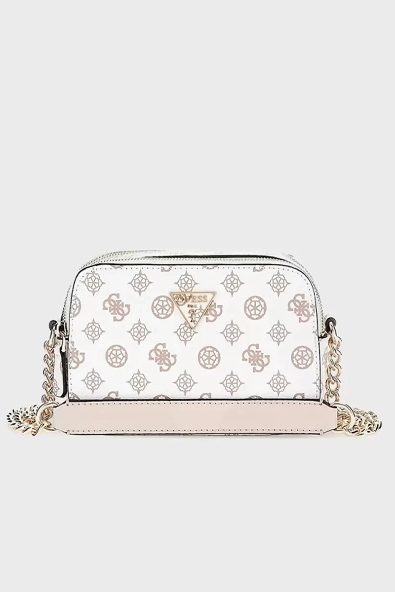 Guess Noelle Crossbody Camera Kadın Beyaz Çapraz Çanta HWPG7879140-WLO
