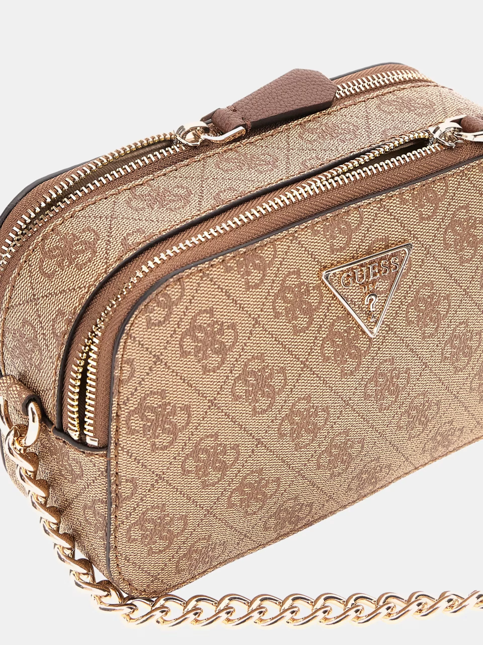 Guess Noelle Crossbody Camera Kadın Kahverengi Çapraz Çanta HWBG7879140-LGW