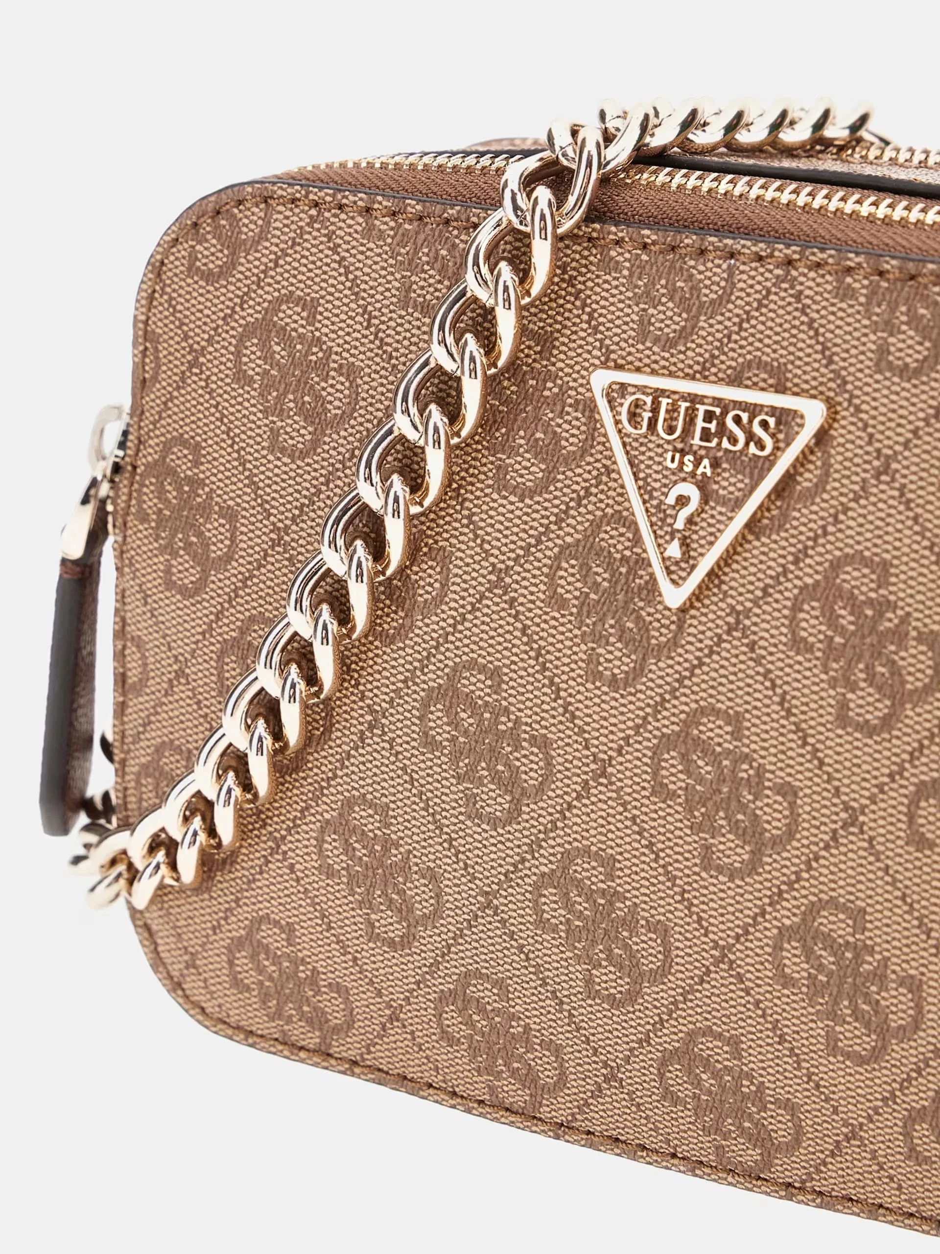 Guess Noelle Crossbody Camera Kadın Kahverengi Çapraz Çanta HWBG7879140-LGW