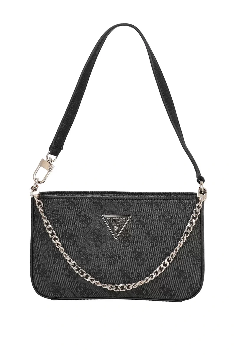 Guess Noelle Mını Top Zıp Shoulder Kadın Antrasit Mini Çanta HWBG7879720-CLO
