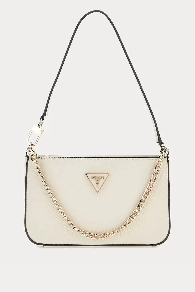 Guess Noelle Mını Top Zıp Shoulder Kadın Ekru Mini Çanta HWZG7879720-BON