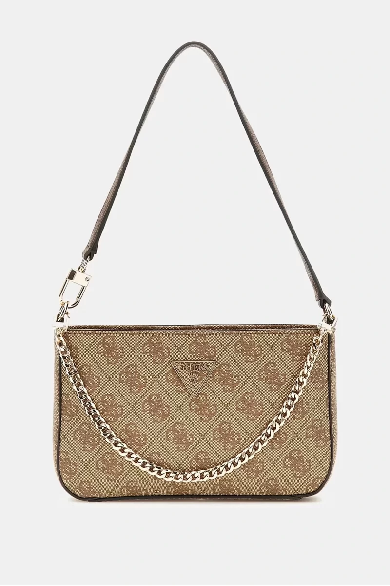 Guess Noelle Mını Top Zıp Shoulder Kadın Kahverengi Mini Çanta HWBG7879720-LGW