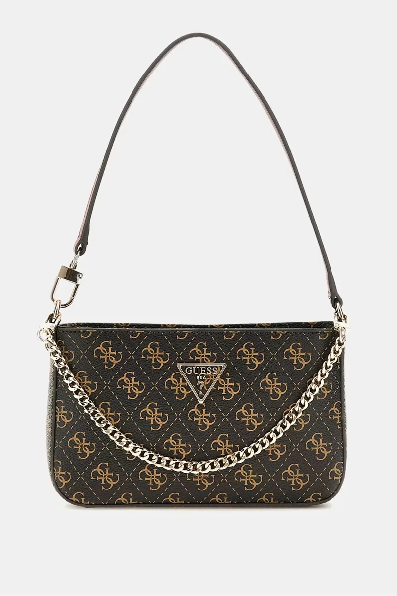 Guess Noelle Mını Top Zıp Shoulder Kadın Kahverengi Mini Çanta HWQL7879720-BRO