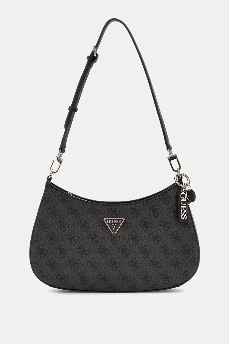 Guess Noelle Top Zıp Shoulder Bag Kadın Antrasit Omuz Çantası HWBG7879180-CLO