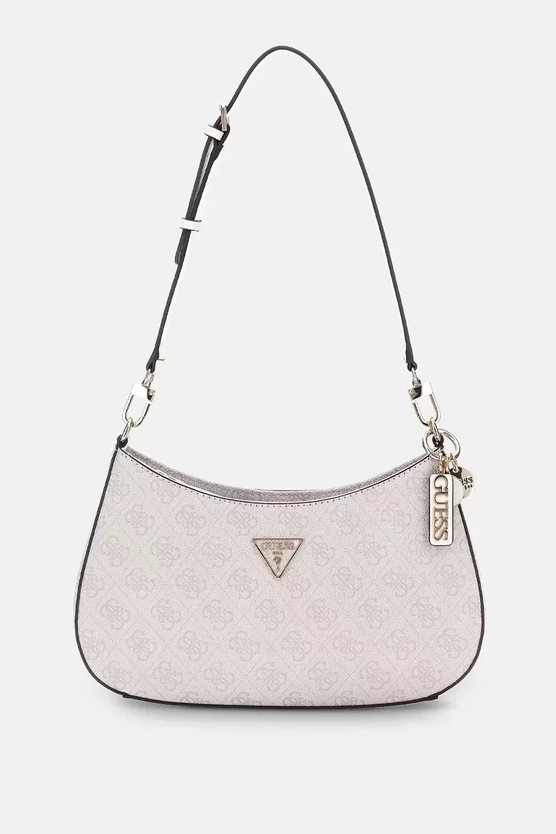 Guess Noelle Top Zıp Shoulder Bag Kadın Krem Omuz Çantası HWBD7879180-DVL