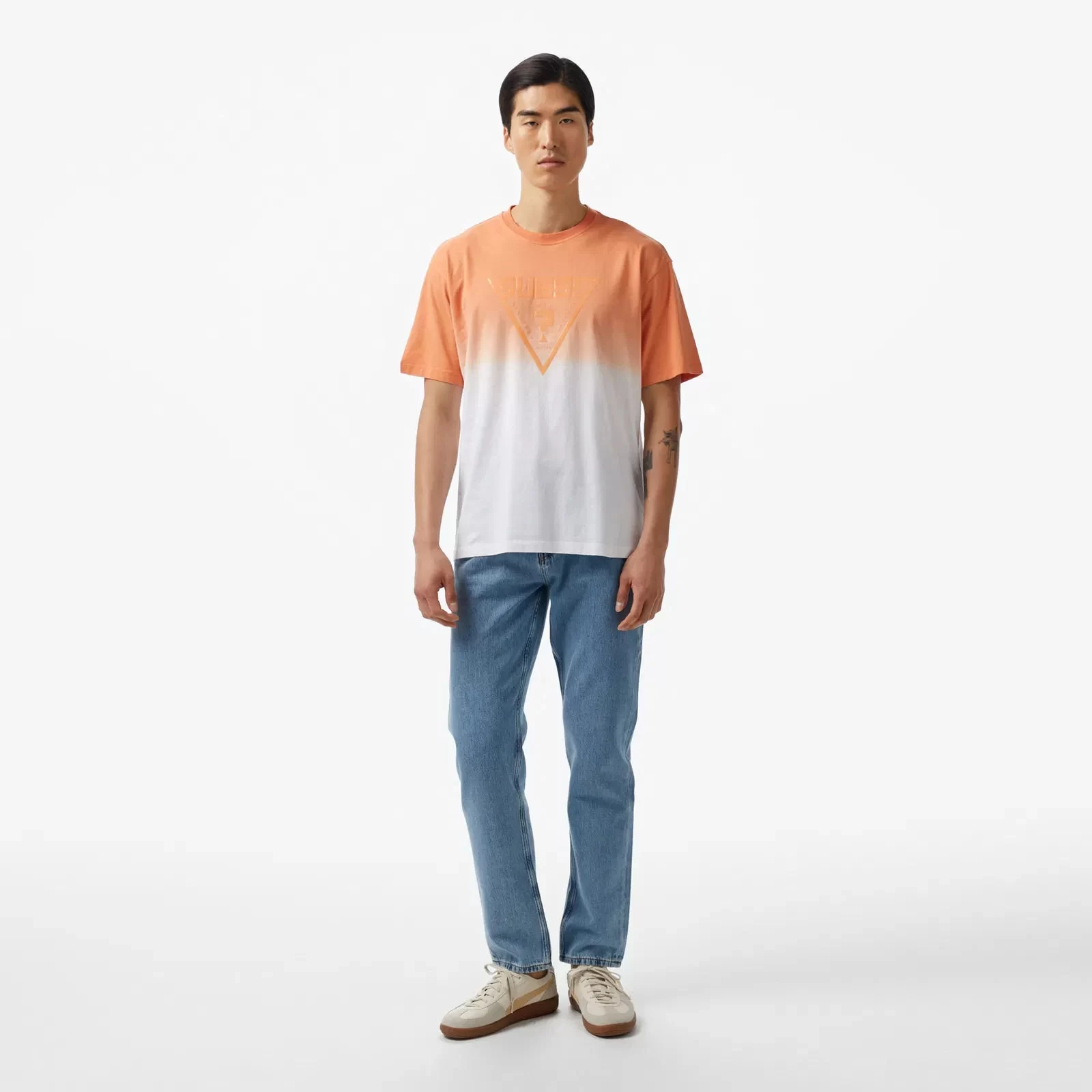 Guess Slug Cn T-Shırt Erkek Turuncu T-Shirt Z5GI02I3Z14-G3J9