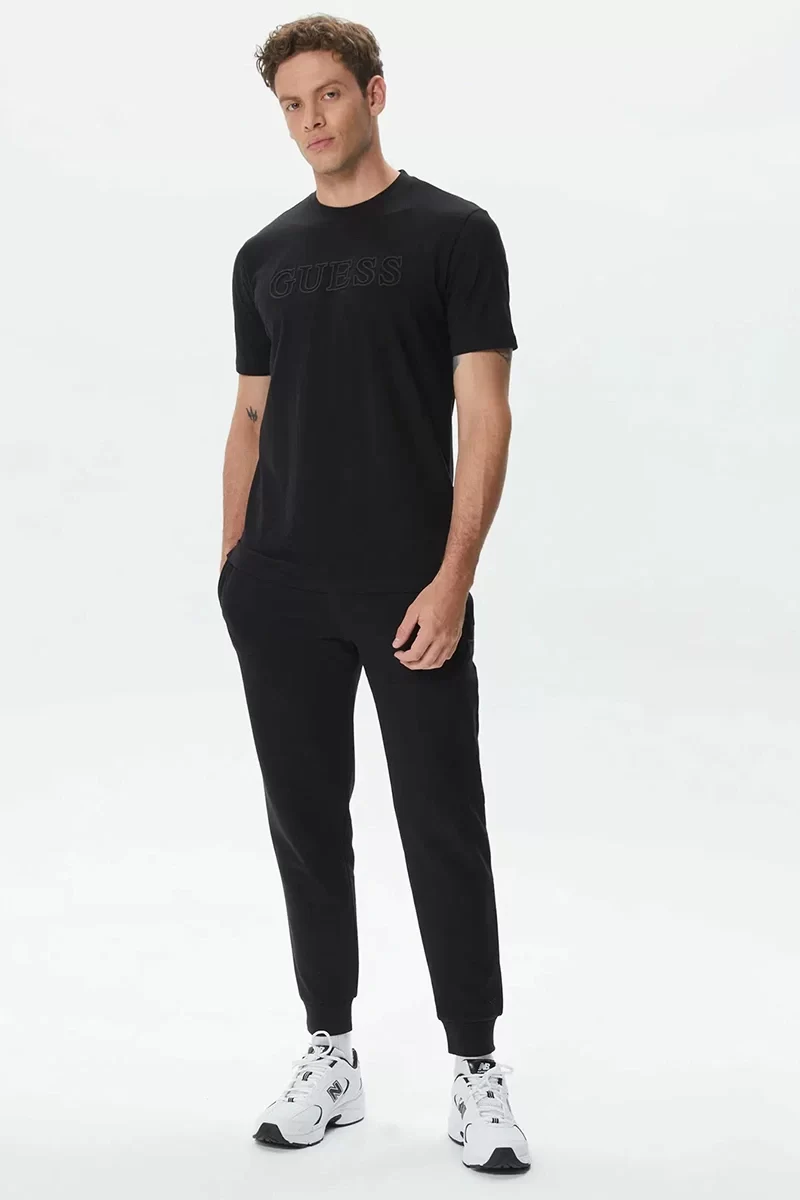 Guess Ss Alphy T-Shırt Erkek Siyah T-Shirt Z2YI11J1314-JBLK