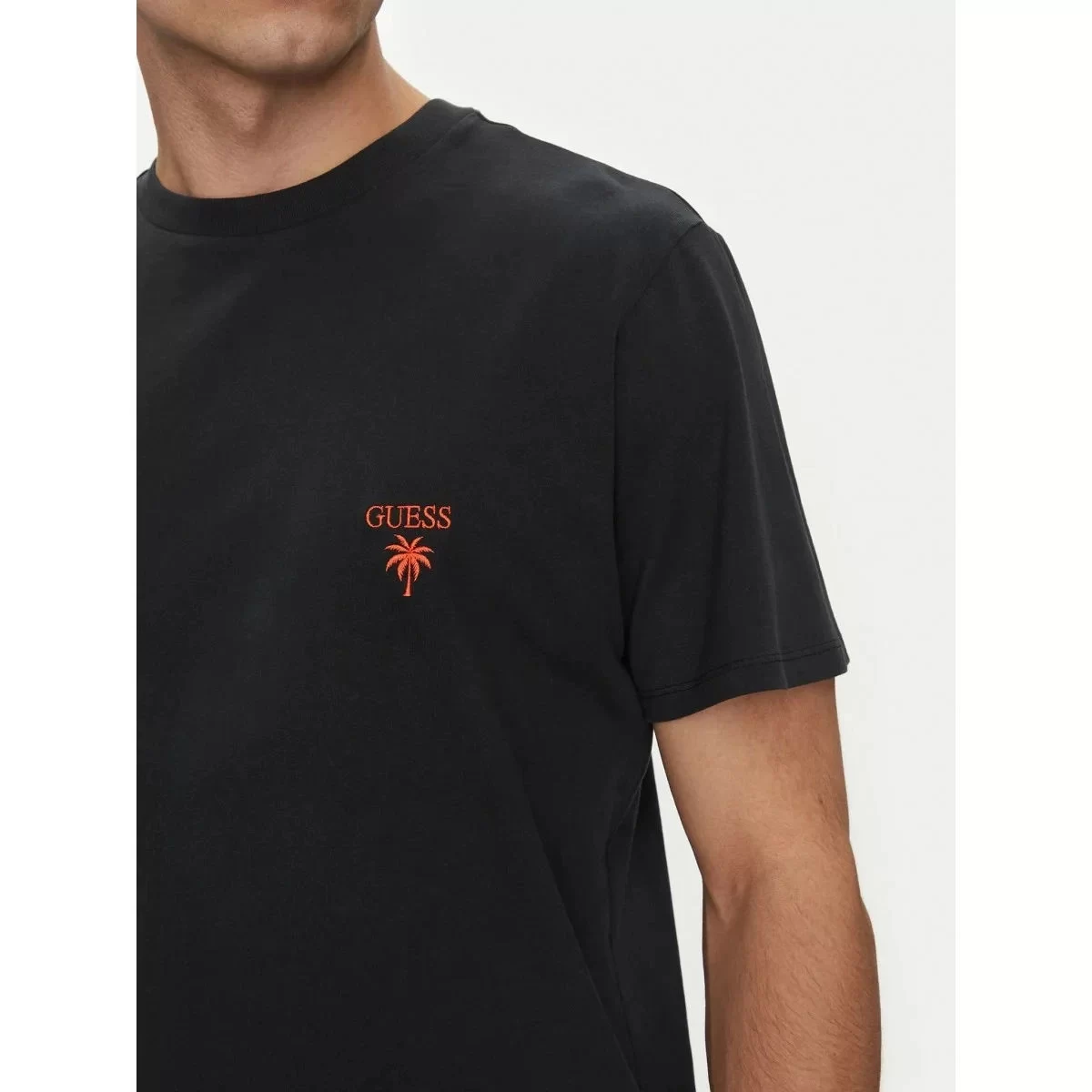 Guess Ss Cn Gd Palm Tee Erkek Siyah T-Shirt F5GI09KA260-JBLK