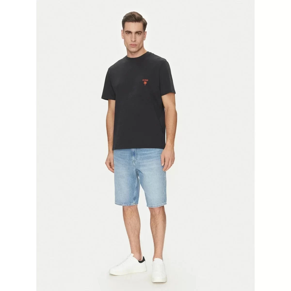 Guess Ss Cn Gd Palm Tee Erkek Siyah T-Shirt F5GI09KA260-JBLK