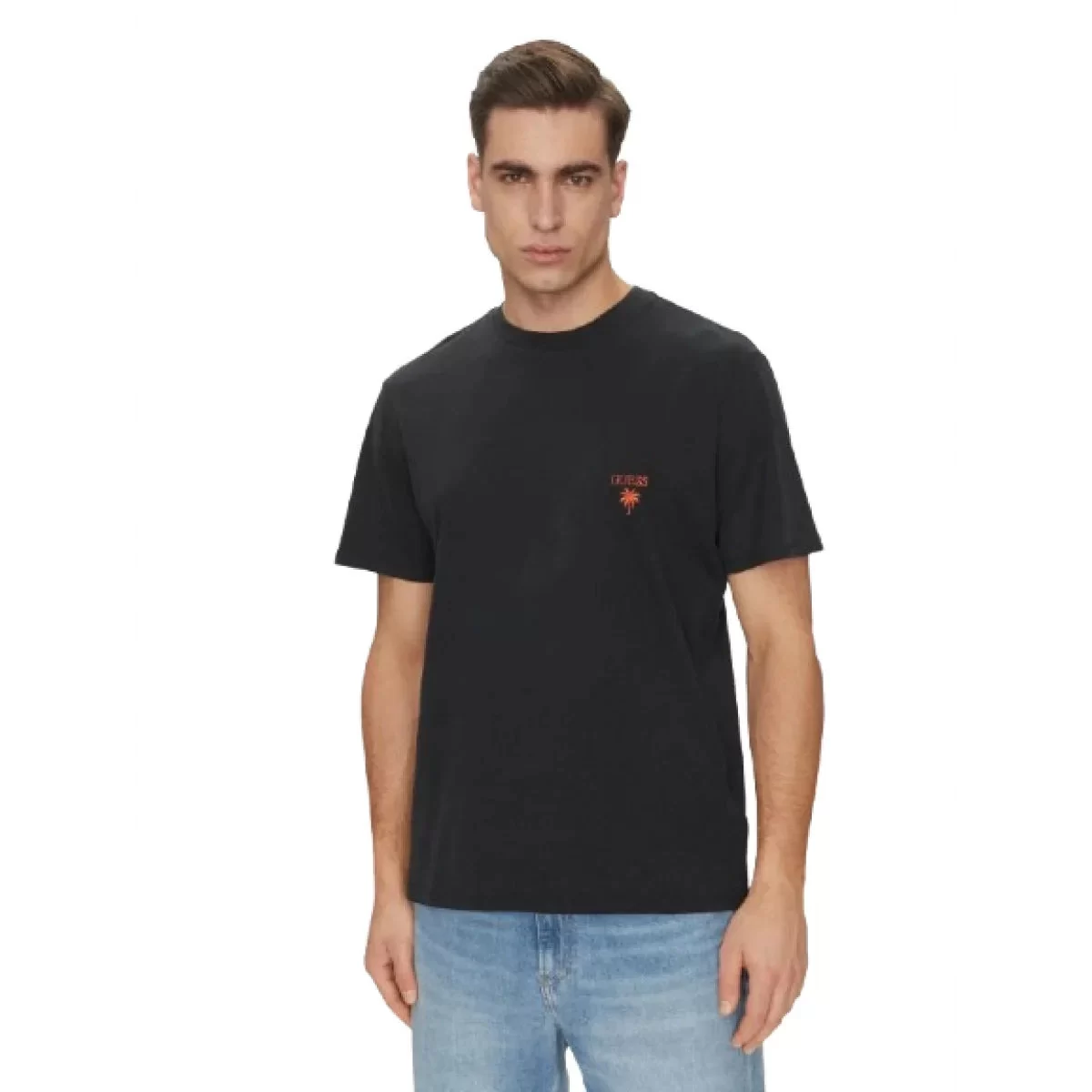 Guess Ss Cn Gd Palm Tee Erkek Siyah T-Shirt F5GI09KA260-JBLK