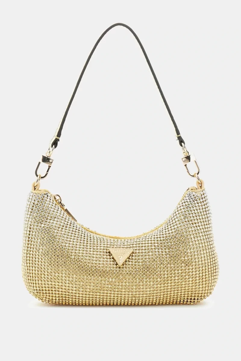 Guess Zalına Mını Top Zıp Shldr Bag Kadın Sarı Omuz Çantası HWOR9350720-GOL