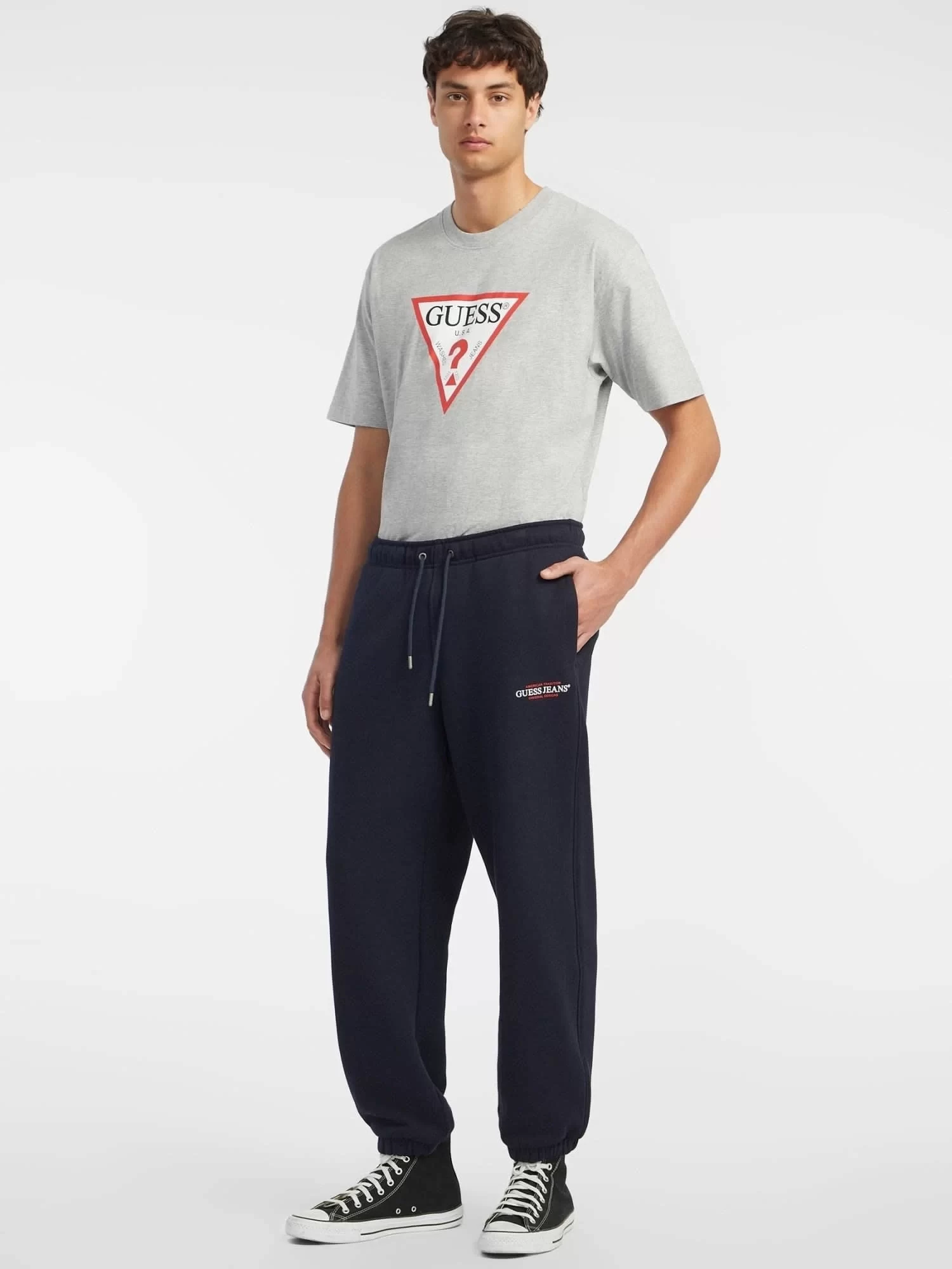 Guess jeans Gj Amerıcan Tradıtıon Jogger Erkek Lacivert Eşofman Altı M4YB18K9V31-A71W