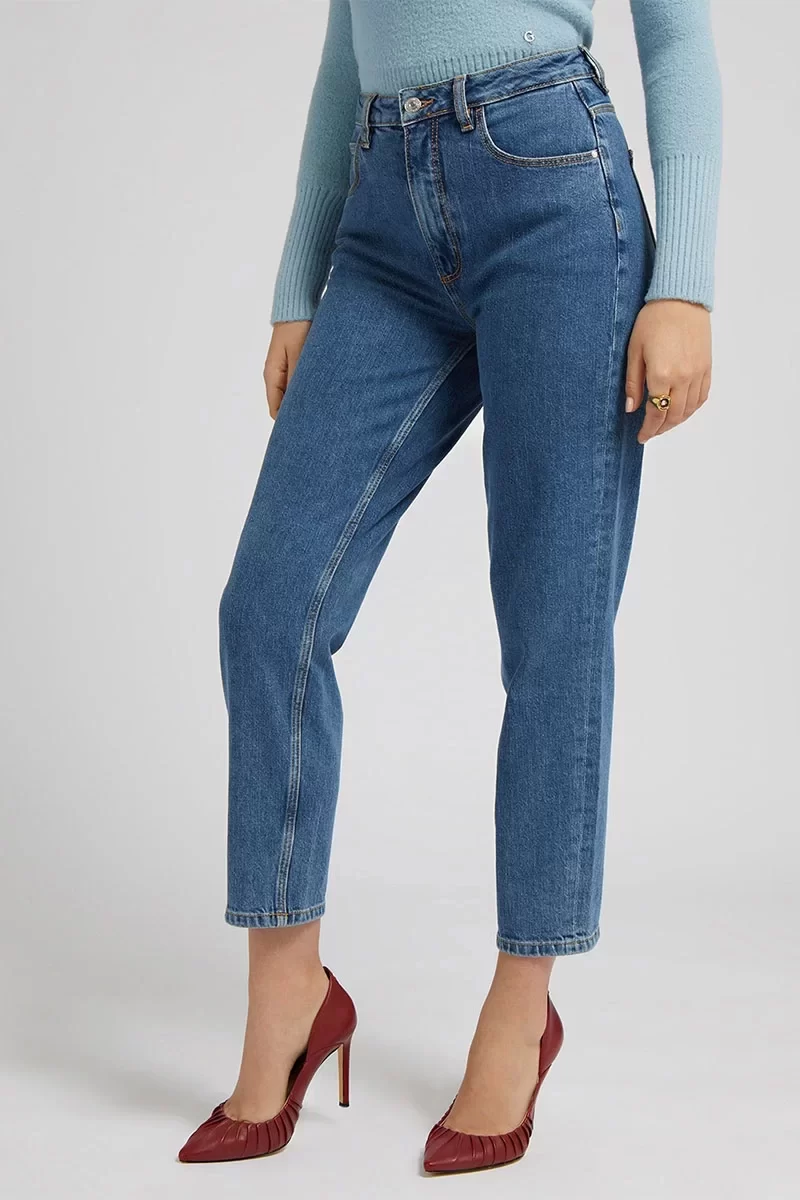 Guess Mom Jean Kadın Mavi Jeans W2YA21D4NH5-AUMD