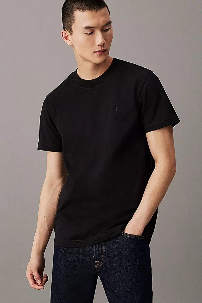 Calvin Klein Erkek Heavy Regular Fit Siyah T-Shirt