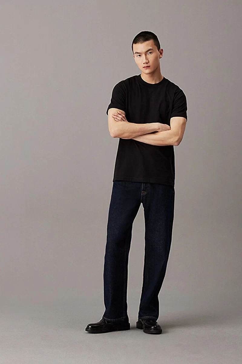 Calvin Klein Erkek Heavy Regular Fit Siyah T-Shirt