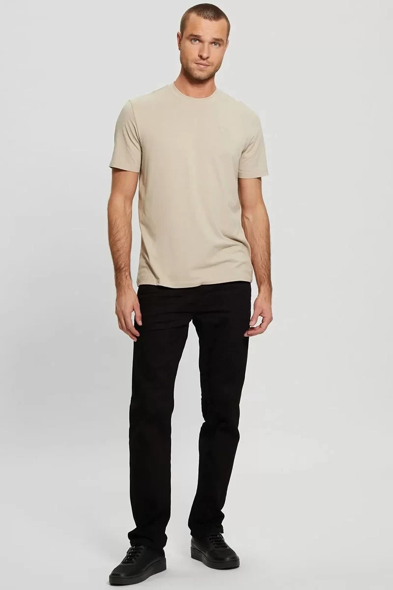 Guess Hedley Ss T-Shırt Erkek Bej T-Shirt Z2YI12JR06K-G1CA