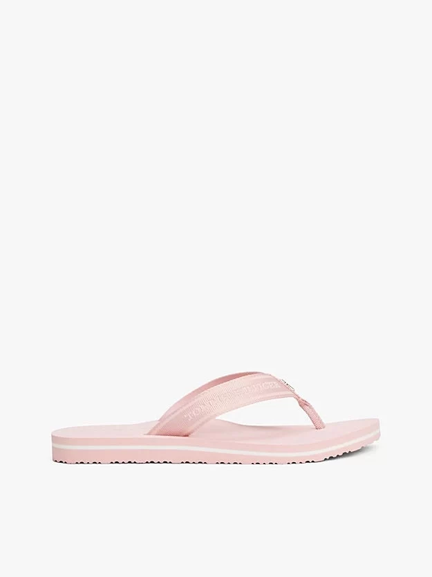 Tommy Hilfiger Kadın Pembe Web Bantlı Plaj Sandaleti