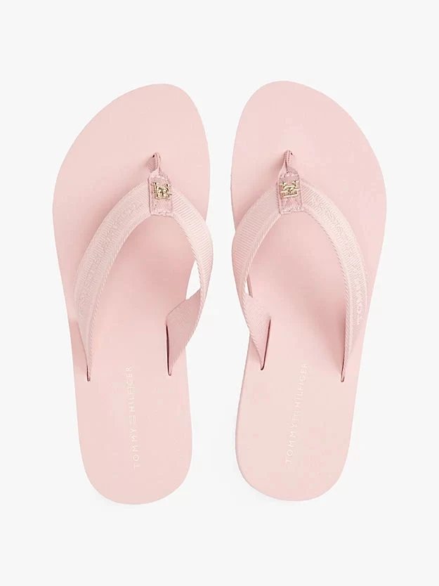 Tommy Hilfiger Kadın Pembe Web Bantlı Plaj Sandaleti