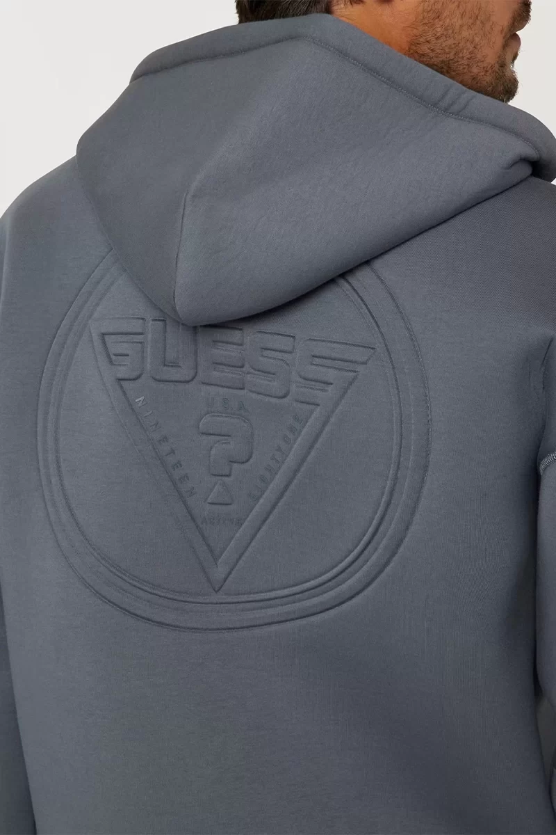 Guess Imaı Hoodıe Zıpped Sweatshırt Erkek Gri Ceket Z4BQ08FL044-G9D2