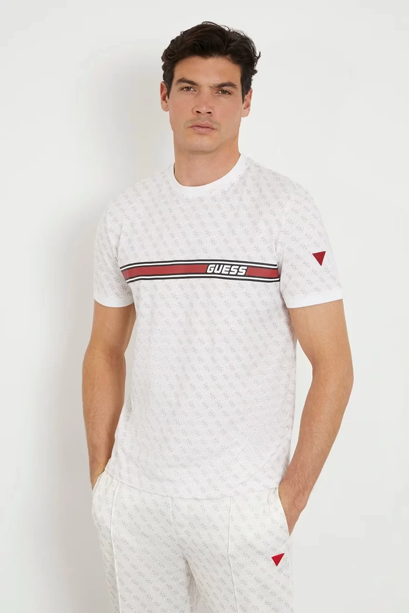 Guess Jamey T-Shırt Erkek Beyaz T-Shirt Z2BI09J1314-P05N