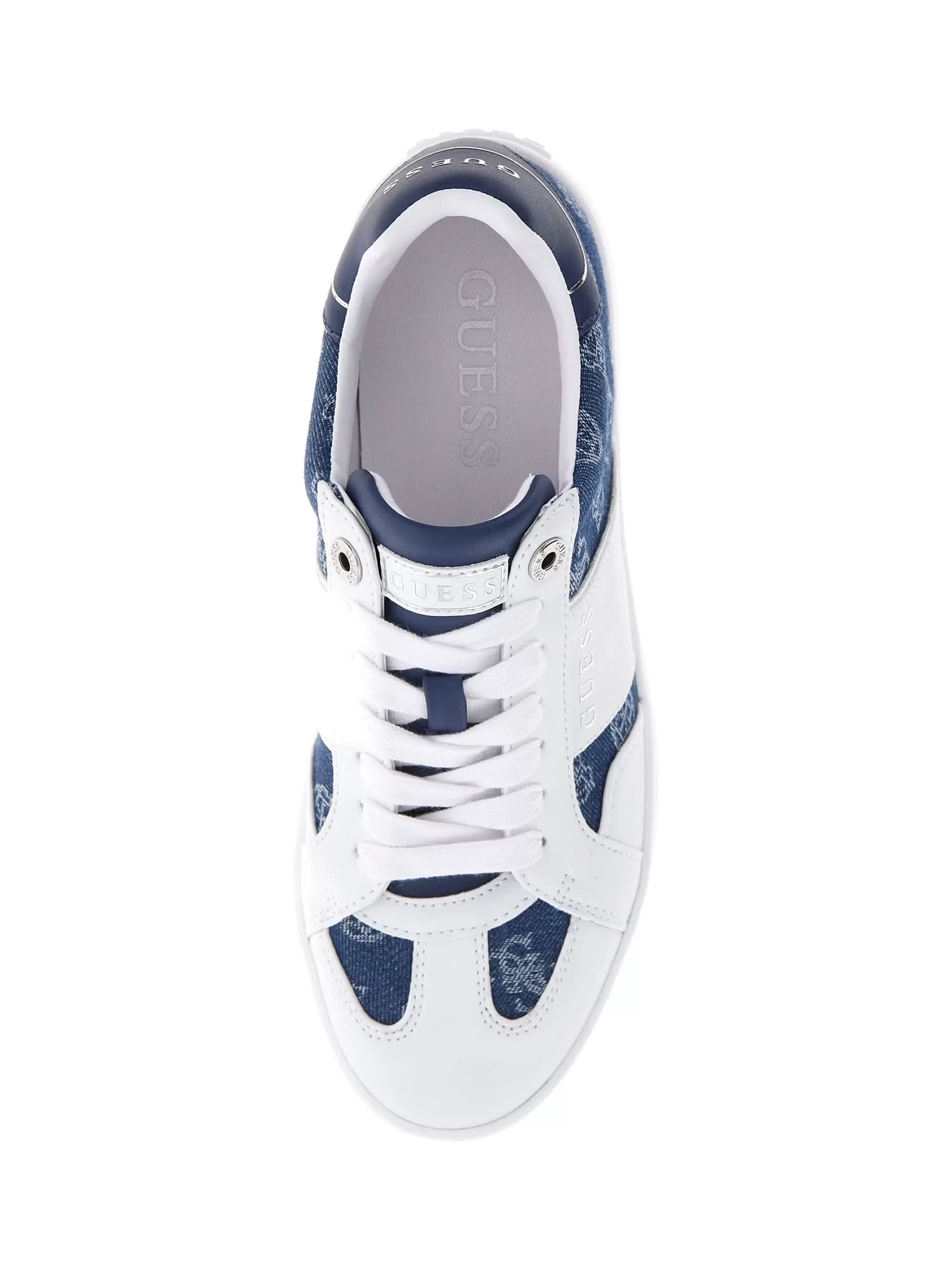 Guess Jrone4 Kadın Beyaz/Mavi Sneaker FLJRO4DEN12-WHBLU