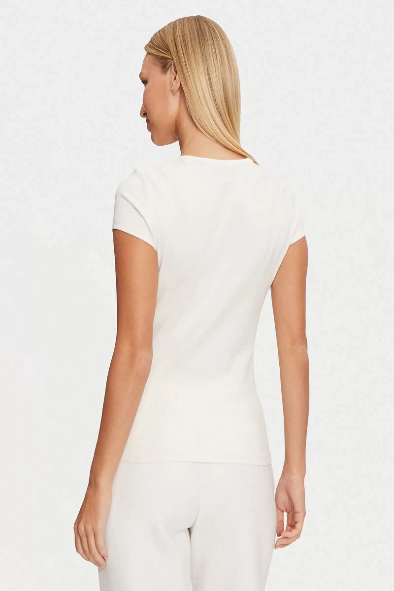 Guess Kıara Ss T-Shırt Kadın Krem T-Shirt V4BI16KCIV1-G6K5