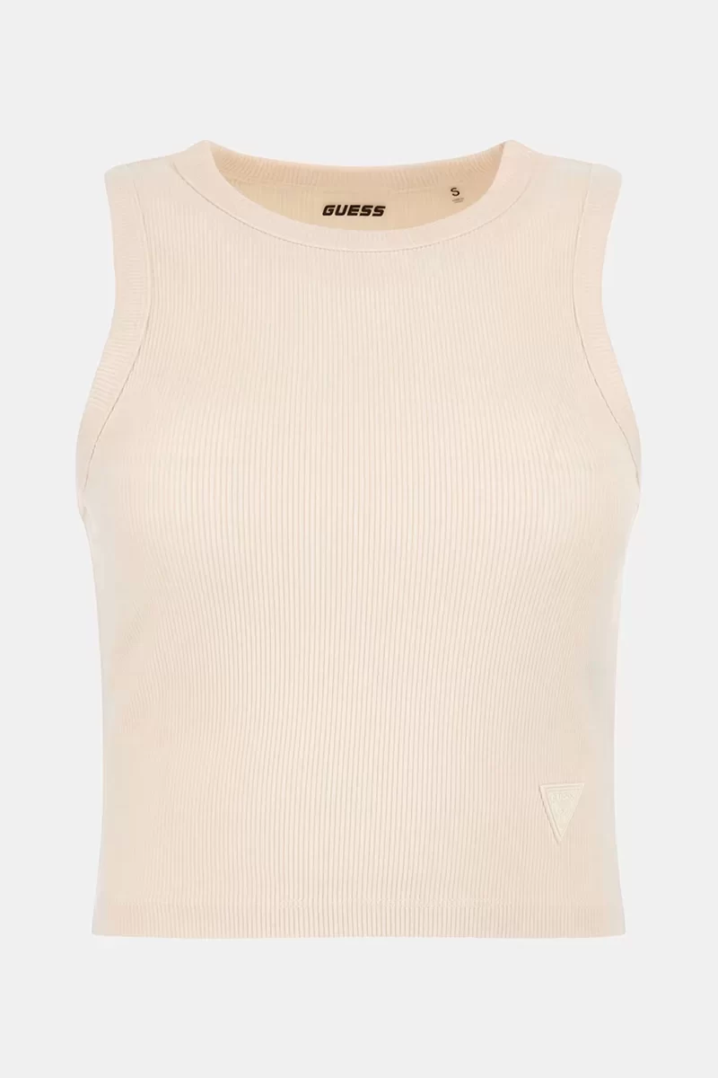 Guess Edıe Tank Top Kadın Krem Crop V3GP19K8RT2-G6K5