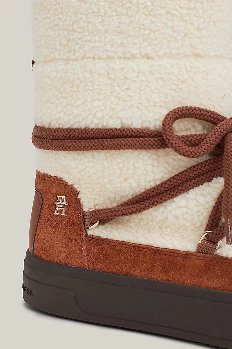 Tommy Hilfiger Kadın Bağcıklı Yapay Kürklü Bot