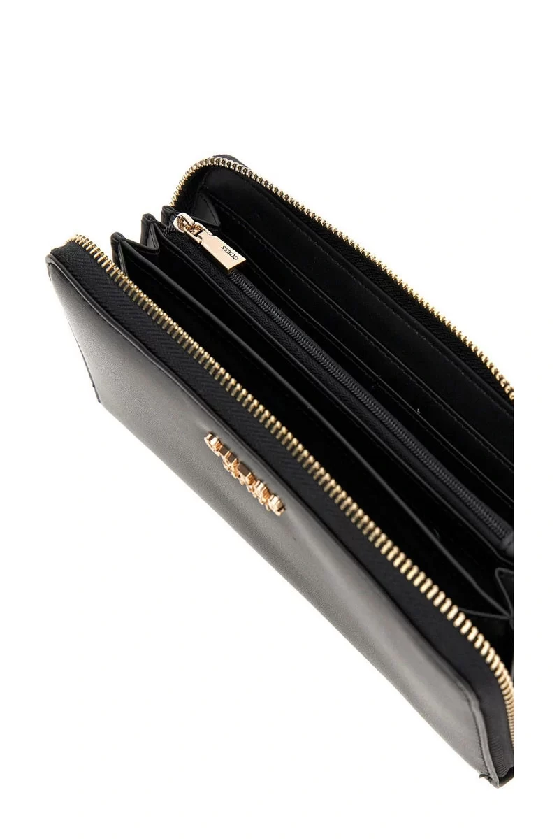 Guess Laurel Slg Large Zıp Around Kadın Siyah Cüzdan SWVC8500146-BLA