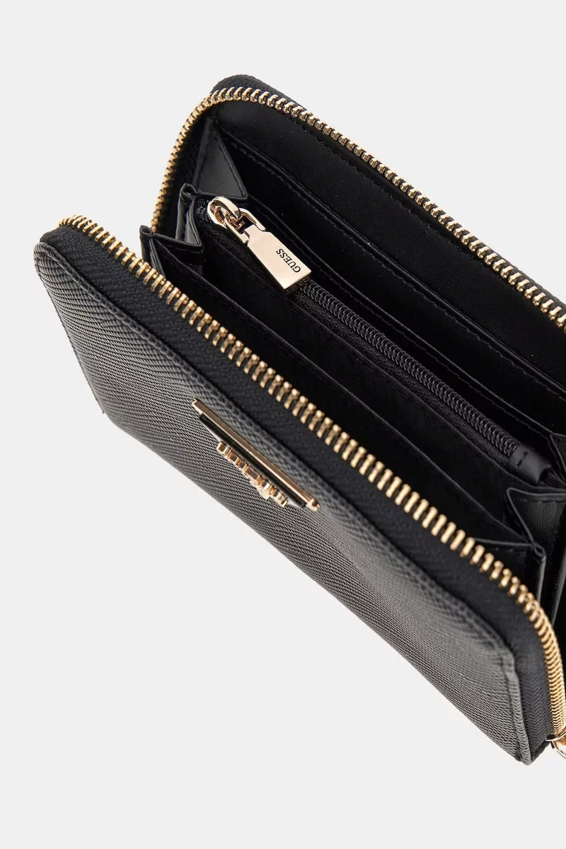 Guess Laurel Slg Medıum Zıp Around Kadın Siyah Cüzdan SWZG8500140-BLA