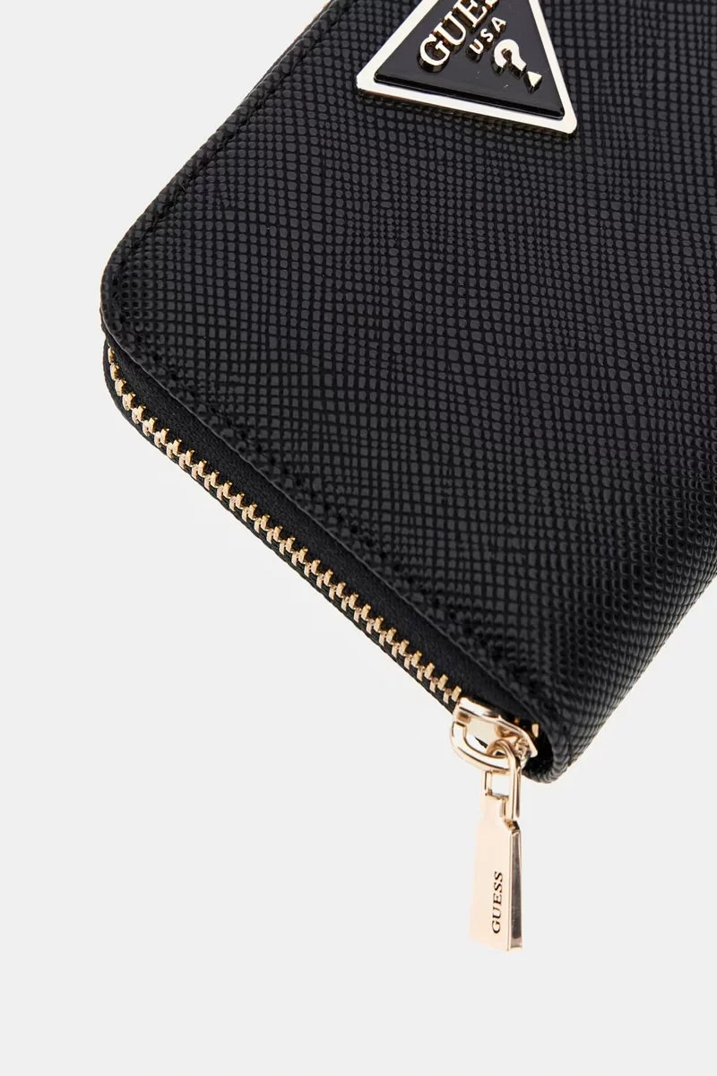 Guess Laurel Slg Medıum Zıp Around Kadın Siyah Cüzdan SWZG8500140-BLA