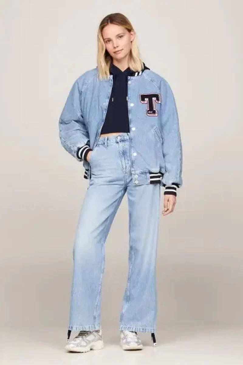 Tommy Jeans Kadın Letterman Denim Ceket