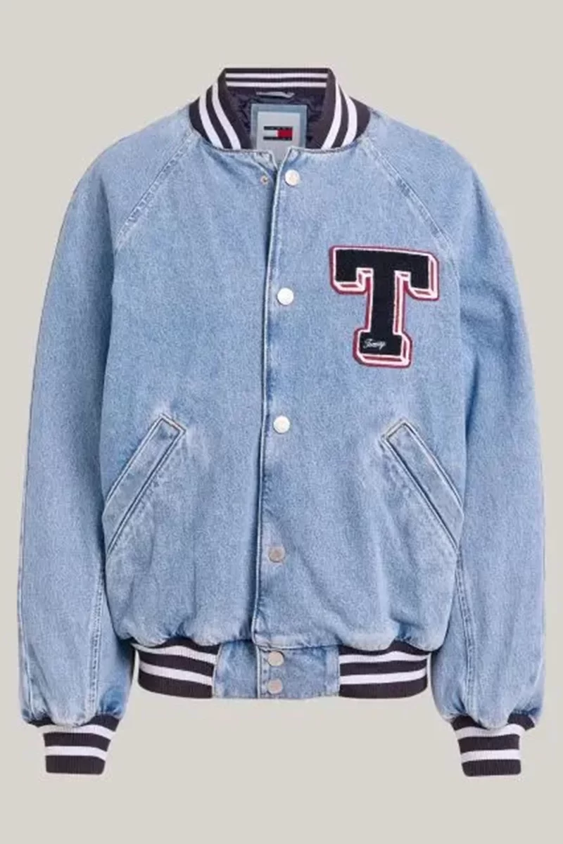 Tommy Jeans Kadın Letterman Denim Ceket