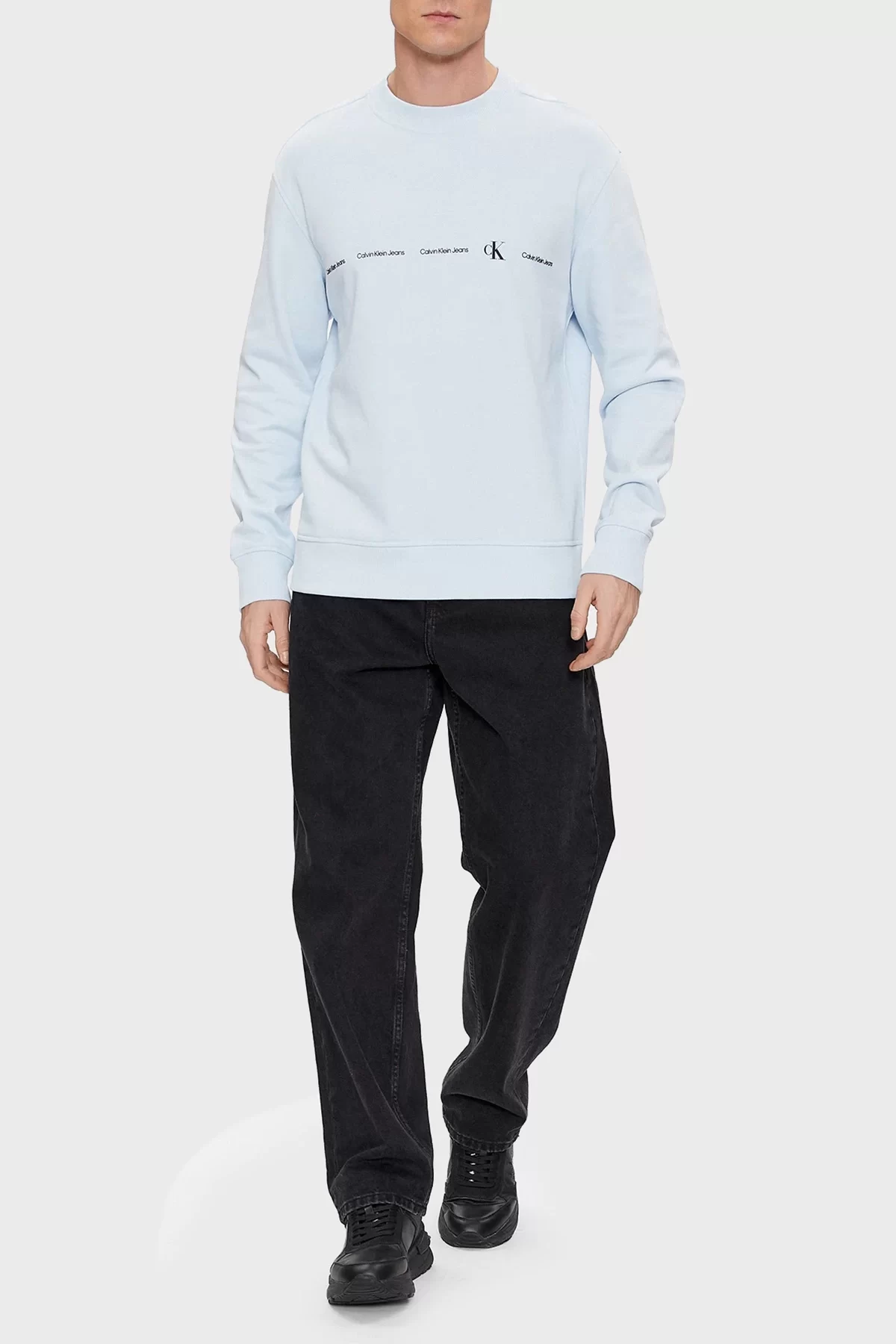 Calvin Klein UTILITY SHIRT Erkek Açık Mavi Sweatshirt J30J324624-CYR