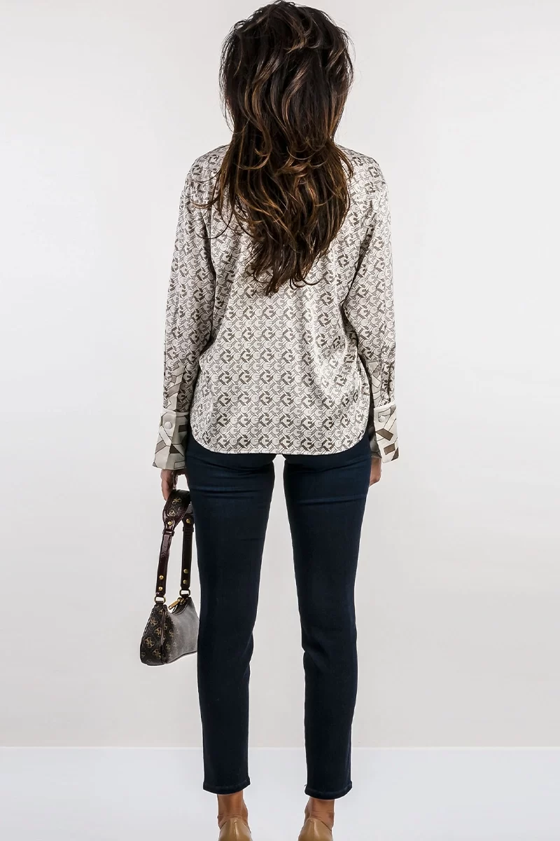Guess Ls Alexandra Shırt Kadın Çok Renkli Gömlek W4YH47WF1T2-P1KZ