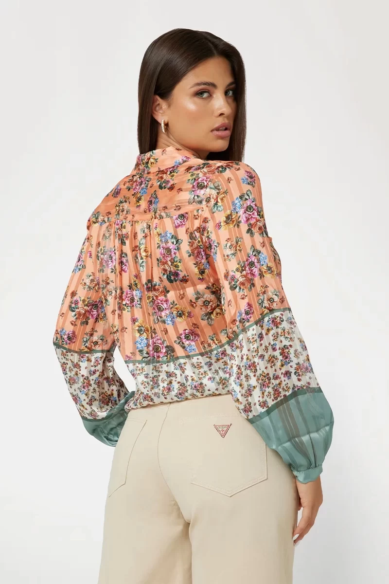 Guess Ls Danıelle Shırt Kadın Çok Renkli Gömlek W4YH61WEPO2-P1IG