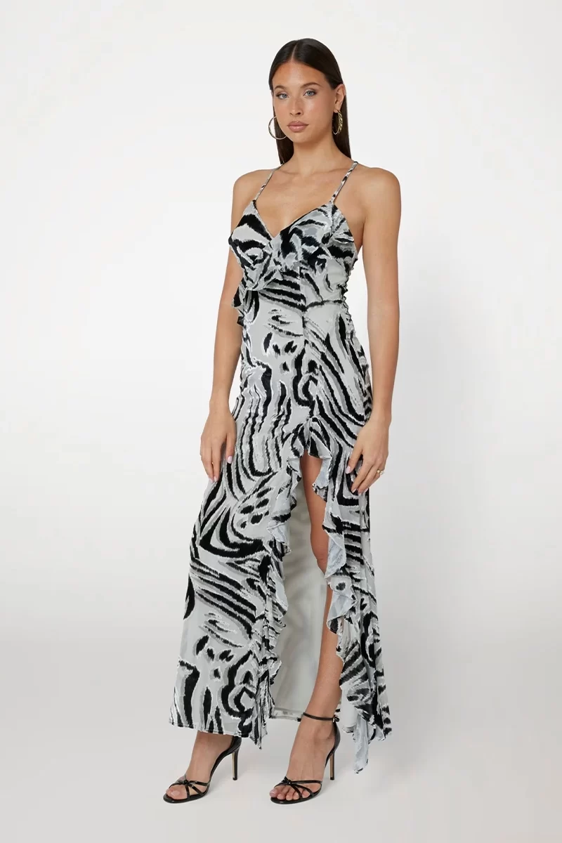 Guess Lydıe Spaghettı Long Dress Kadın Çok Renkli Elbise W4BK47WGLP0-P9YI
