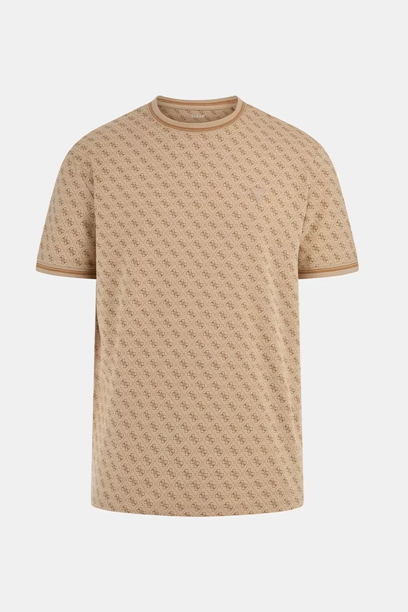 Guess Marshall T-Shırt Erkek Bej T-Shirt Z2YI05J1314-P13W