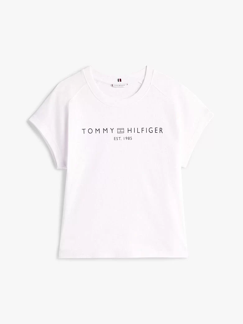 Tommy Hilfiger Kadın Beyaz Rahat Kesim Kolsuz Tişört