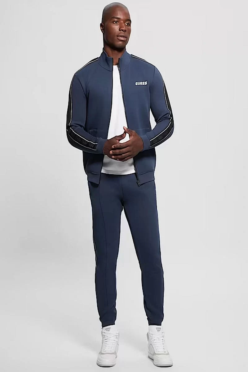 Guess Mıckey Full Zıp Sweatshırt Erkek Mavi Eşofman Üstü Z2YQ10KB3P2-G7R1