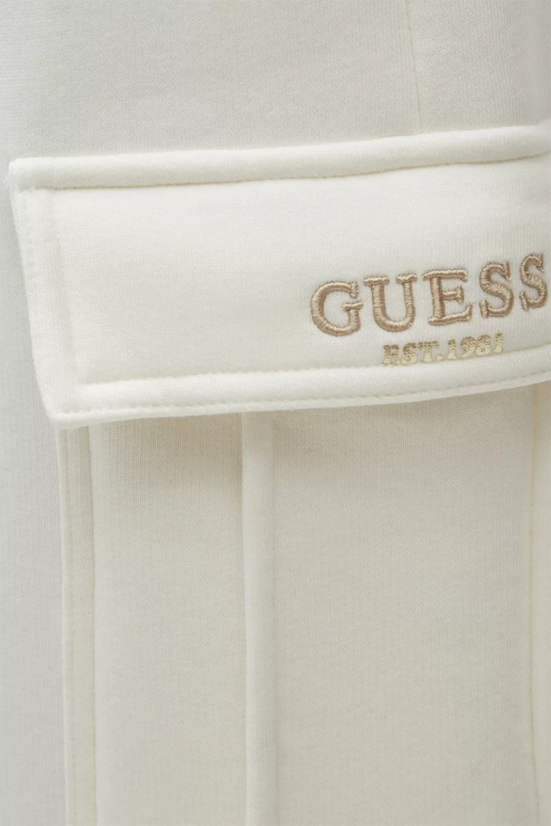 Guess Mıdge Cargo Jogger Kadın Beyaz Eşofman Altı V4BB04KCHX0-G042