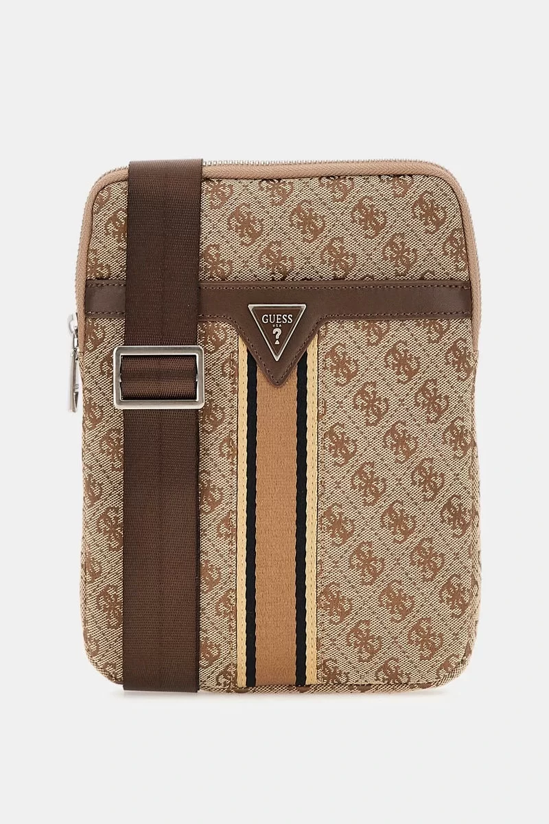 Guess ErkeK Bej/Kahverengi Milano 4G Logolu Mini Çapraz Çant
