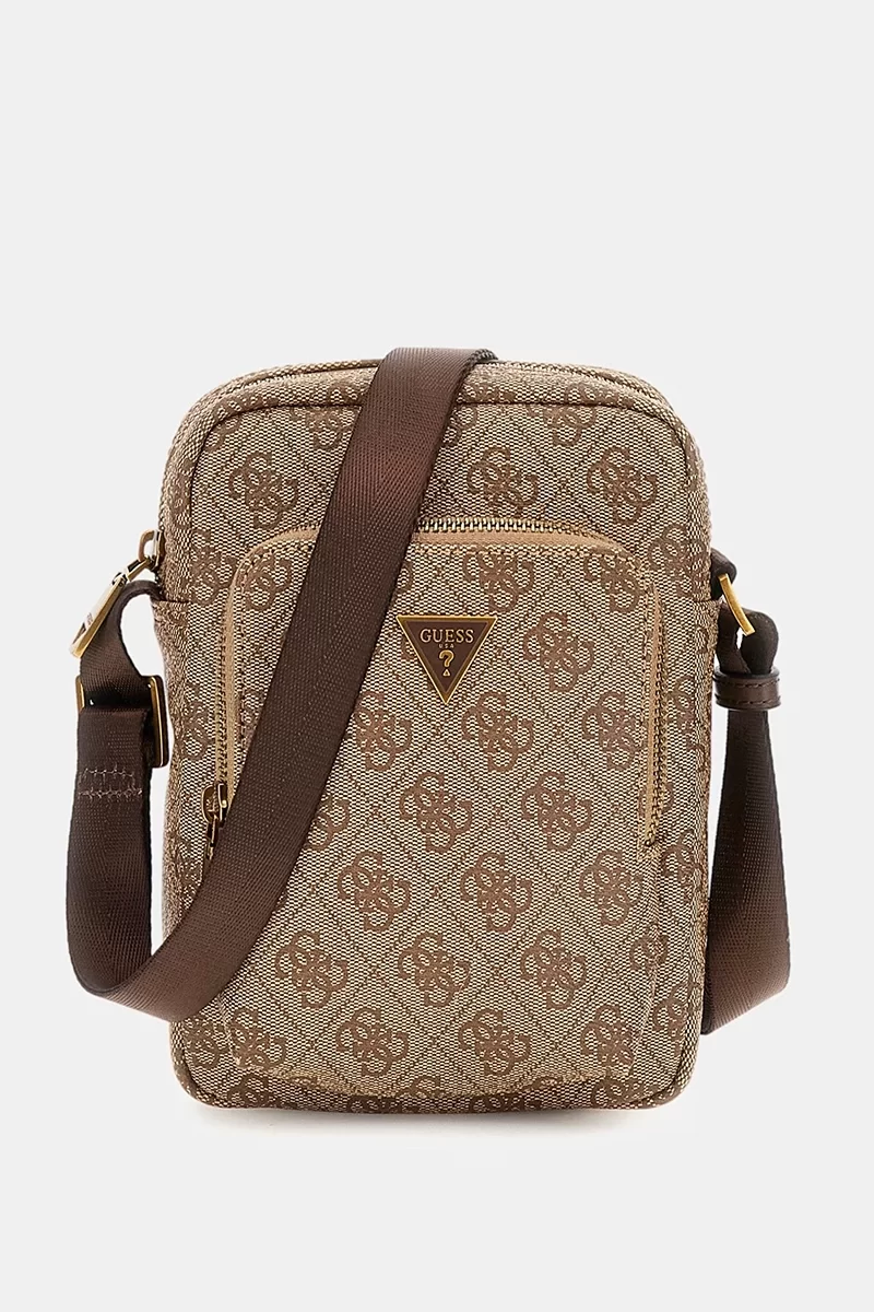 Guess Mılano Xbody Double Pckt Erkek Bej/Kahverengi Omuz Çantası HMEVZLP3163-BBO
