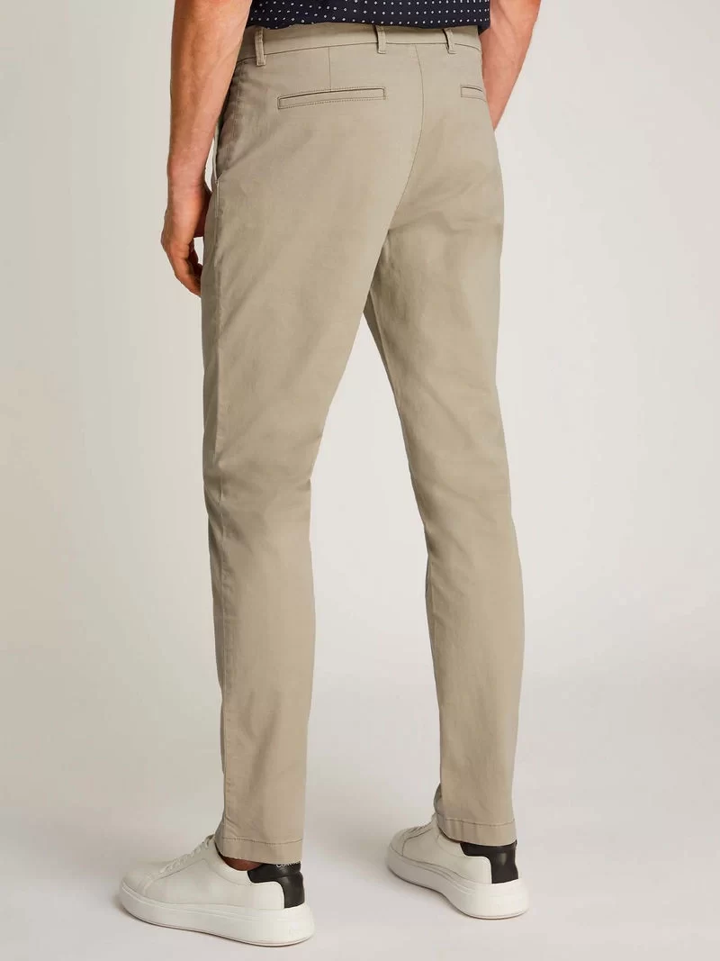 Calvin Klein Erkek  İnce Streç Twill Haki Chino Pantolon